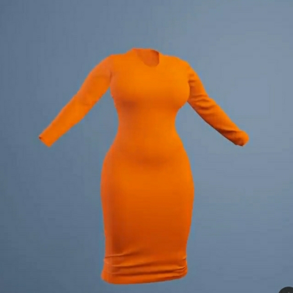 Curve- Body Me Con Dress | Various Sizes | Orange - Picture 6 of 8